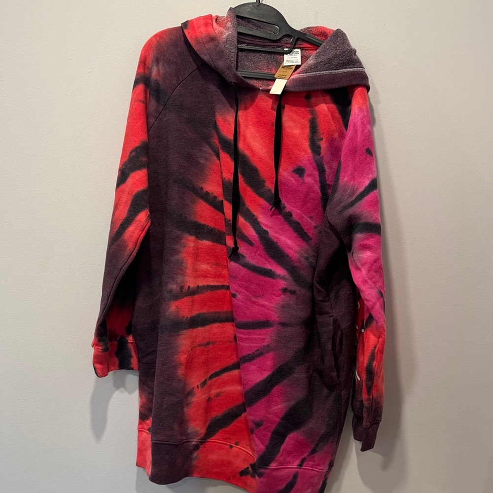 Victoria's Secret Pink and Red Hoodie Dress